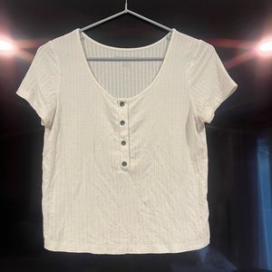 American Eagle button crop top